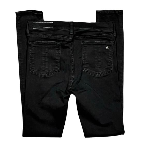 Rag & Bone 10 Inch Skinny Black Stretch Denim Hi Rise Jeans Womens Size 28 30 - Picture 4 of 10